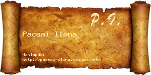 Pacsai Ilona névjegykártya