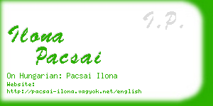 ilona pacsai business card
